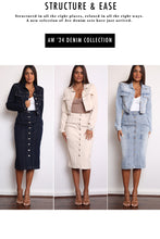 Load image into Gallery viewer, THE AVE DENIM SKIRT - INDIGO