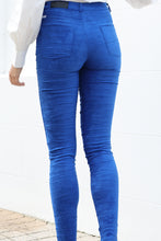 Load image into Gallery viewer, Monco Suede Skinny Jeans - Cobolt