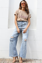 Load image into Gallery viewer, Wide Leg Booty Shaper denim jeans - RIPS