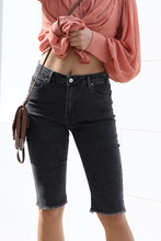 Load image into Gallery viewer, KNEE GRAZER DENIM SHORTS