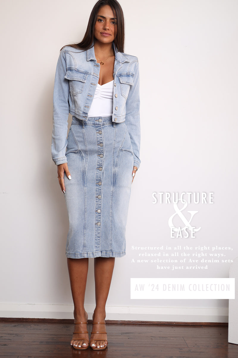 AVE DENIM JACKET - Timeless Blue