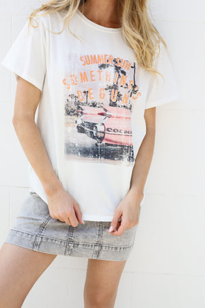 Summer Sun Coco Cartel Tee- White