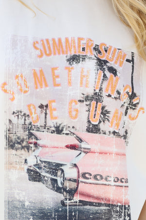 Summer Sun Coco Cartel Tee- White