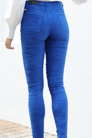 Monco Suede Skinny Jeans - Cobolt