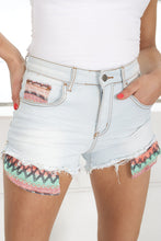 Load image into Gallery viewer, Peach Bellini Denim Shorts
