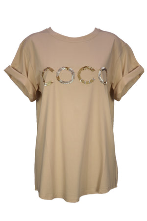 Coco Cartel Delilah Beaded Tee - Sand