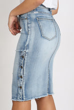 Load image into Gallery viewer, Emer Denim Skirt - Airforce blue
