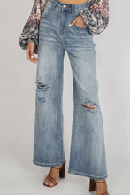 Load image into Gallery viewer, Wide Leg Booty Shaper denim jeans - RIPS
