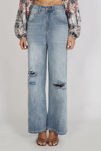 Wide Leg Booty Shaper denim jeans - RIPS
